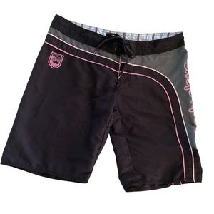 Body Glove womens board shorts swim boardshorts Size 9 black gray